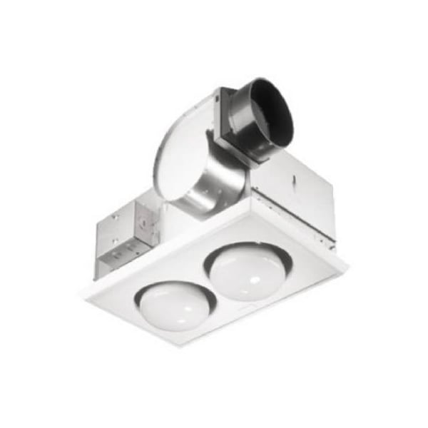 Broan-Nutone Bathroom Ventilation Fan/Heat Combination with Lights 70 CFM 3.5 Sones White 164 - main